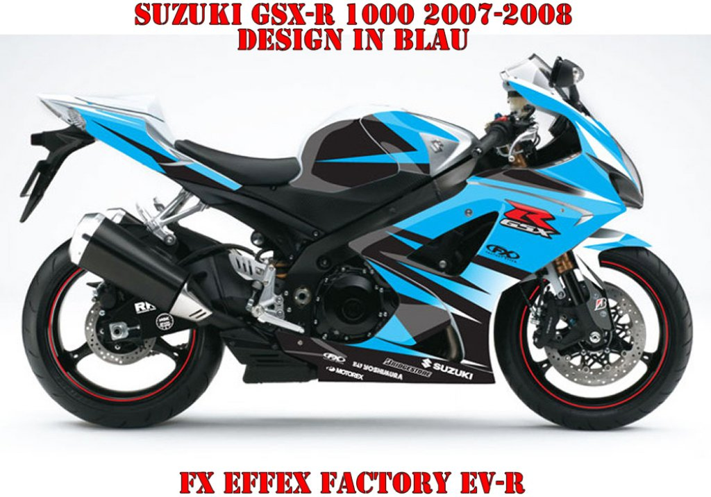 EV-R Blau für Suzuki GSX-R 1000 2007-2008